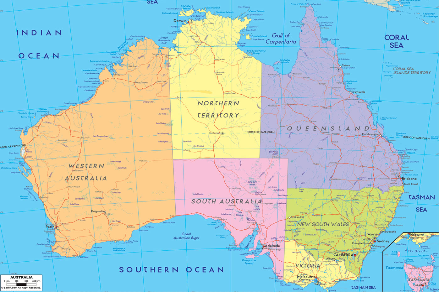 Australien Karte