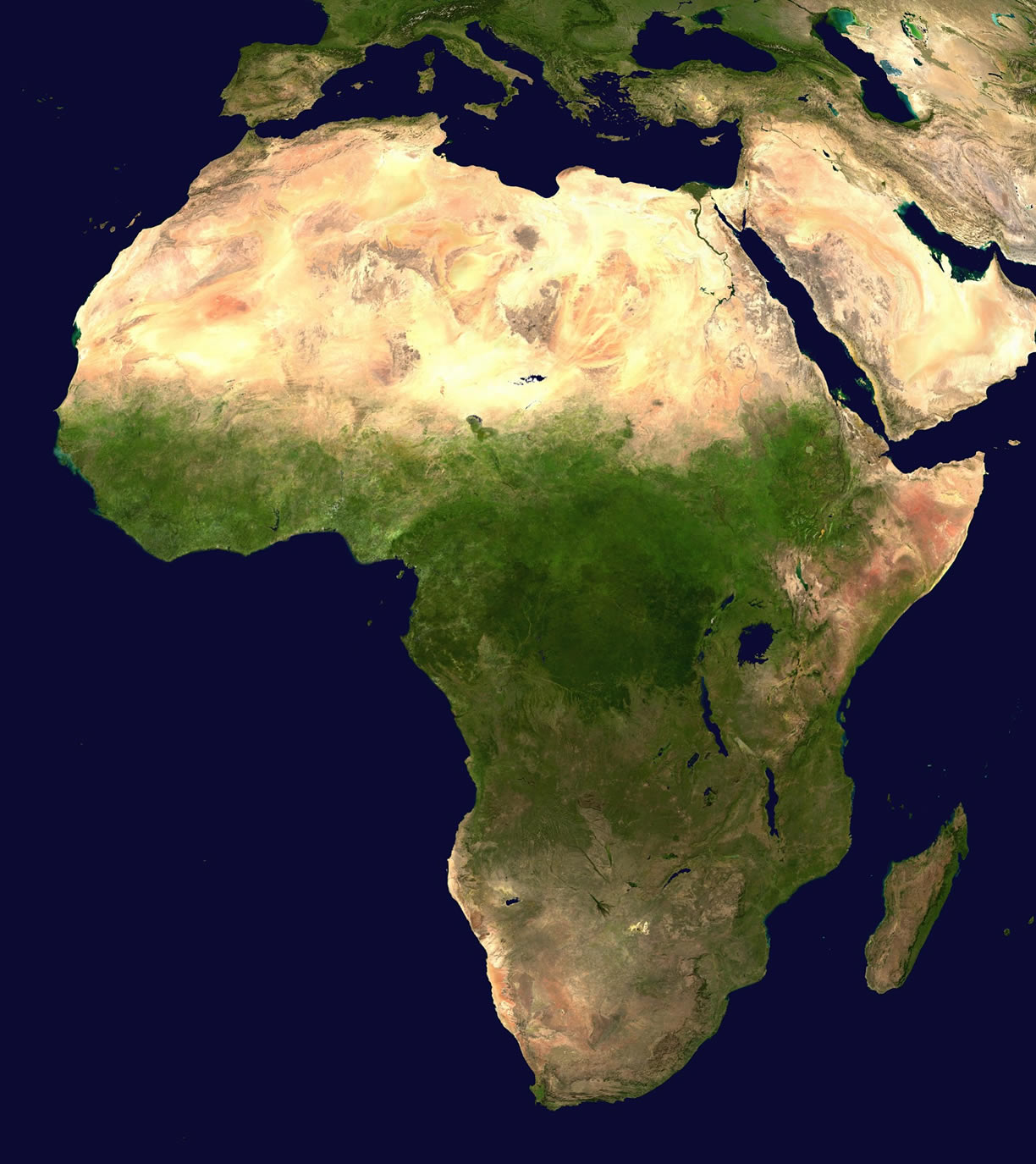 Afrika Satellite Bild