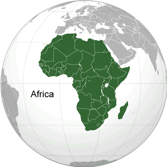 Wo ist Afrika in der Welt