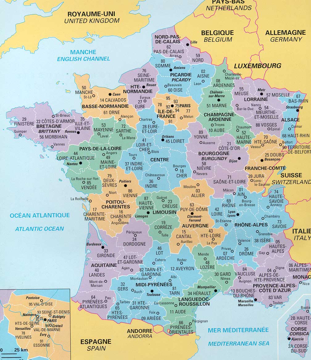 karte von frankreich
