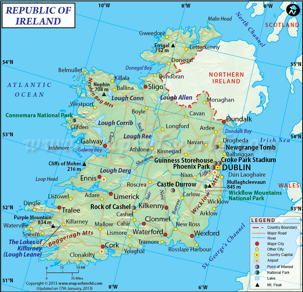 irland karte