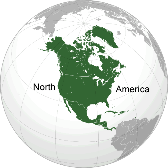 Wo ist Nordamerika in der Welt