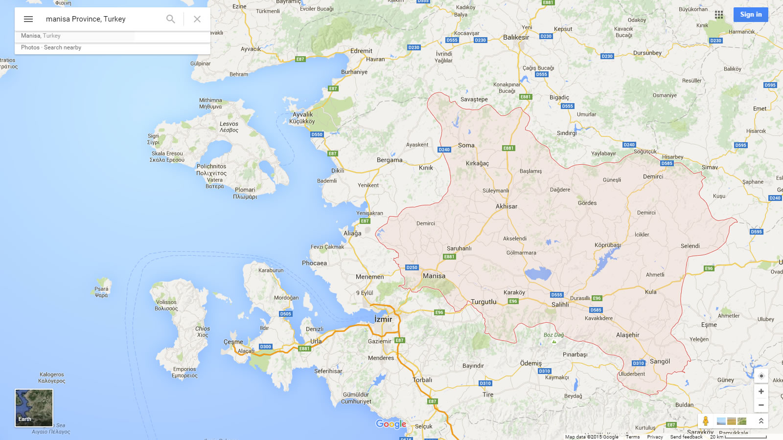 Gordes Karte, Manisa