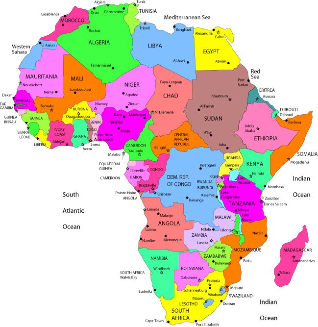 karte von afrika