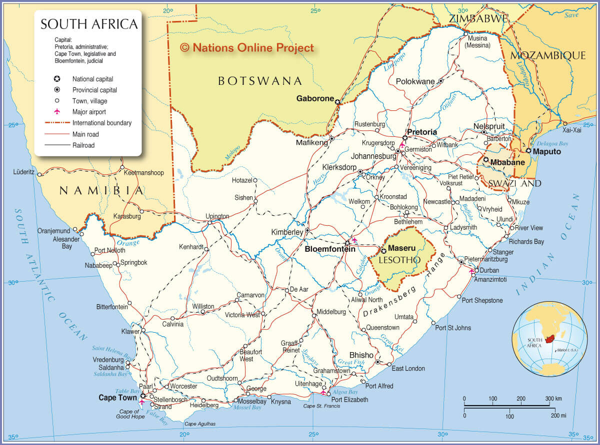 sudafrika karte