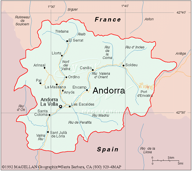 Maps von Andorra