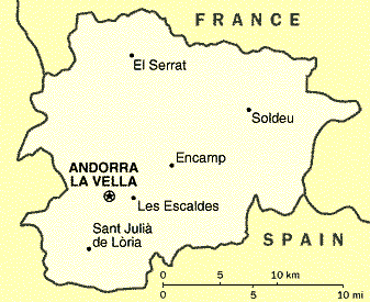 stadte karte von Andorra