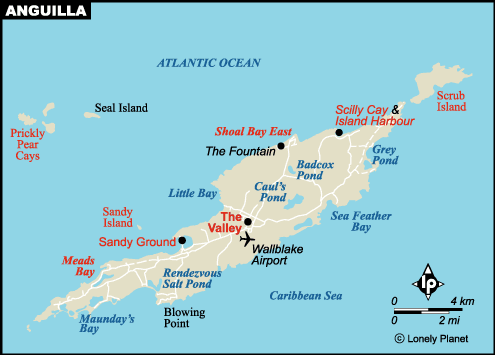 Country karte von Anguilla