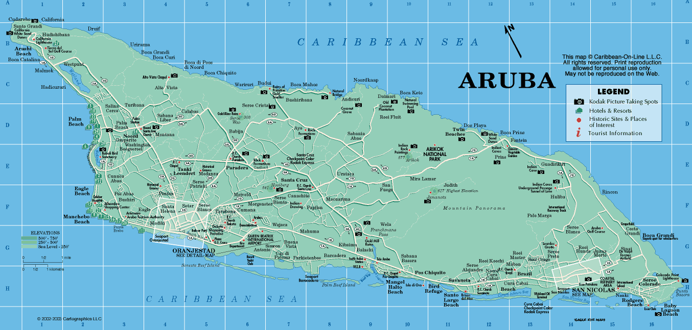 Aruba Map