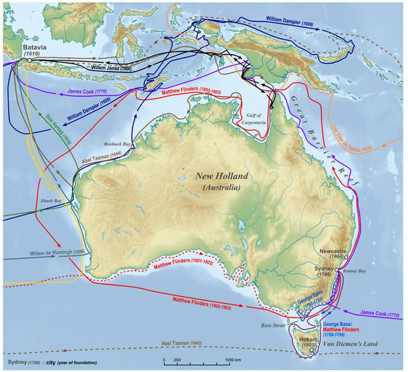 australien karte 1813