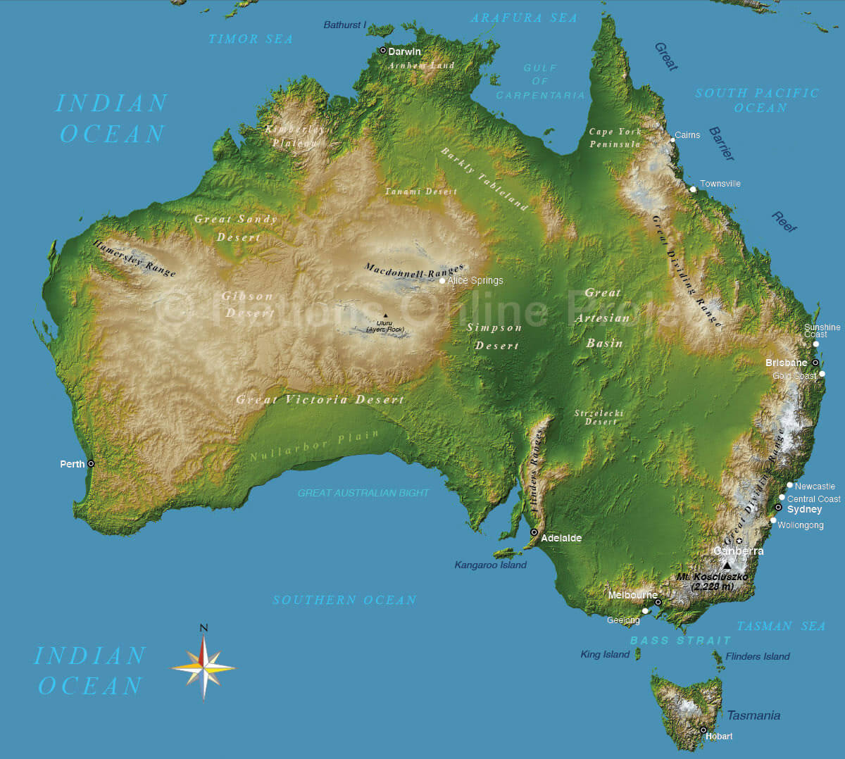 karte von australien