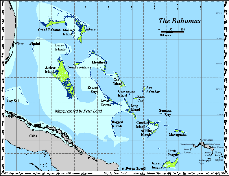 bahamas inseln karte