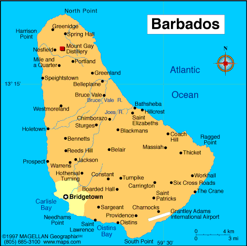 stadte karte Barbados