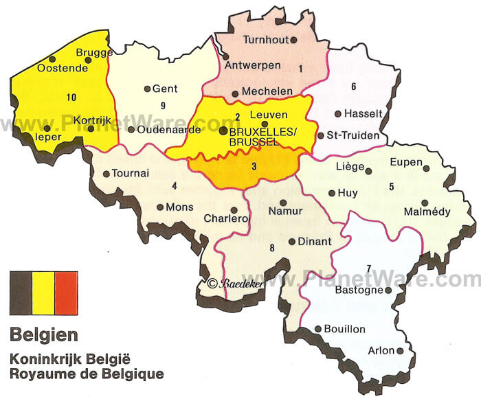 konigreich von belgien karte
