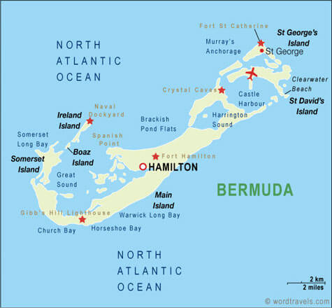 politisch Bermuda Map