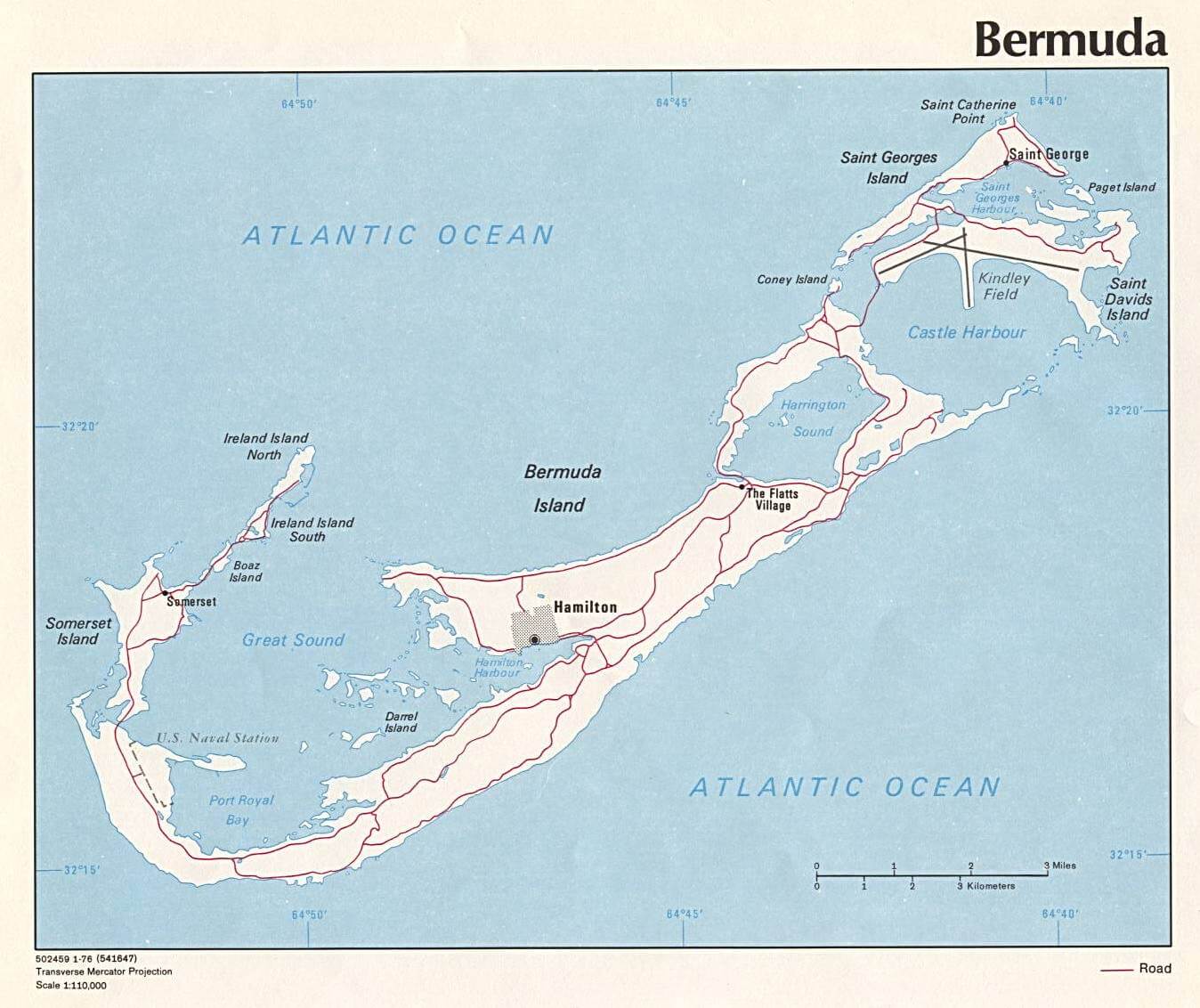Bermuda politisch Map