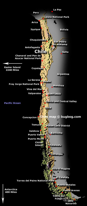 Chile satellit Map