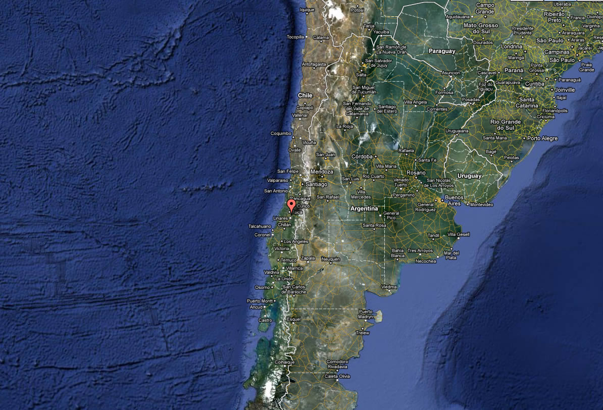 satellit Image von Chile