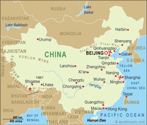 Country karte von China