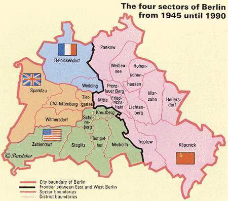 four sectors von berlin 1945 1990 karte