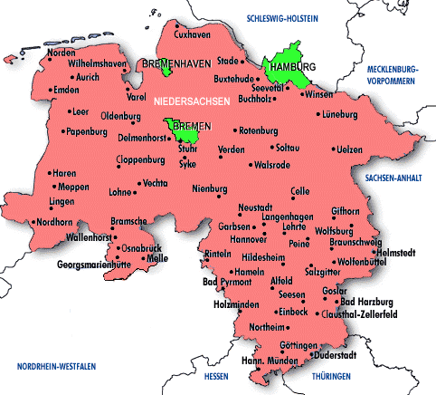 Bremen provinz karte