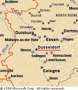 dusseldorf regional karte