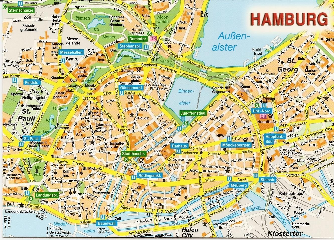 Hamburg bezirke karte