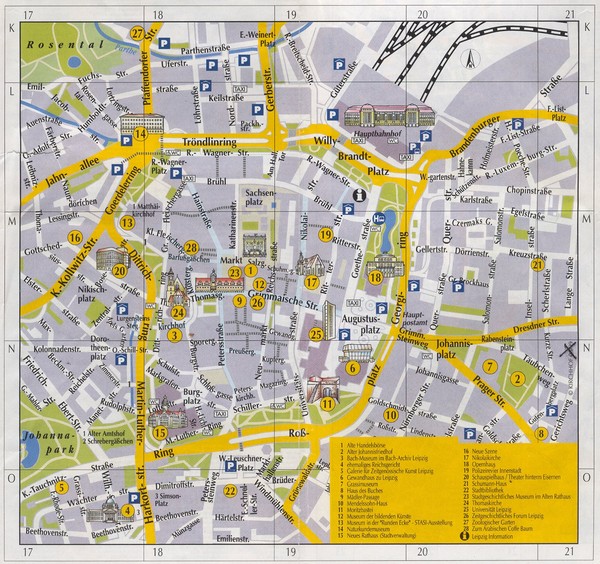 Leipzig Tourist karte