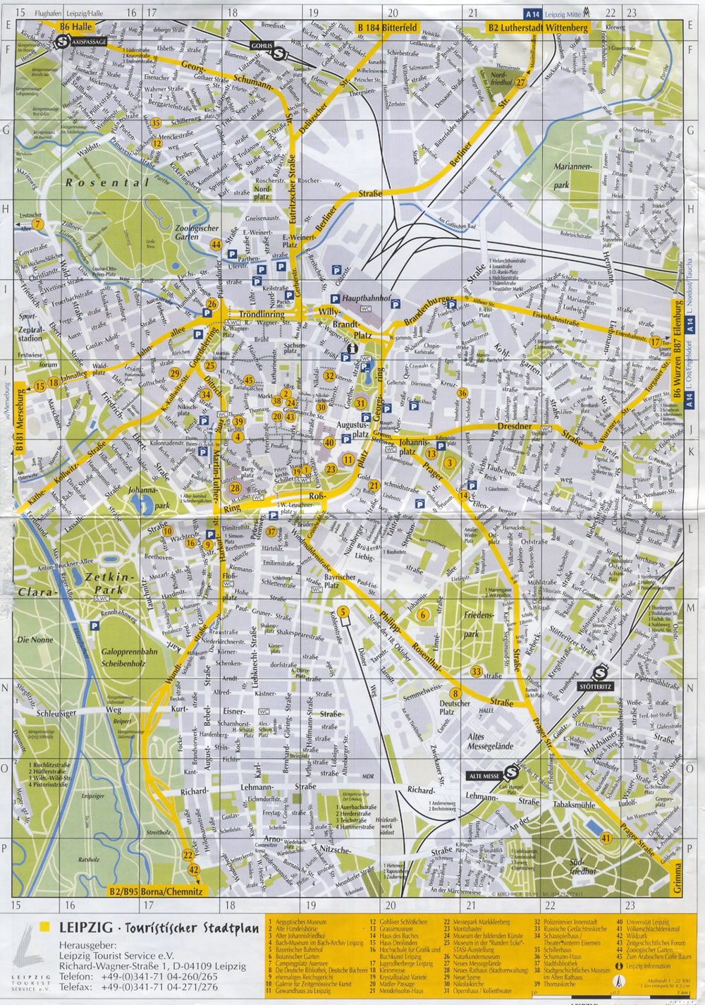 Leipzig stadt karte