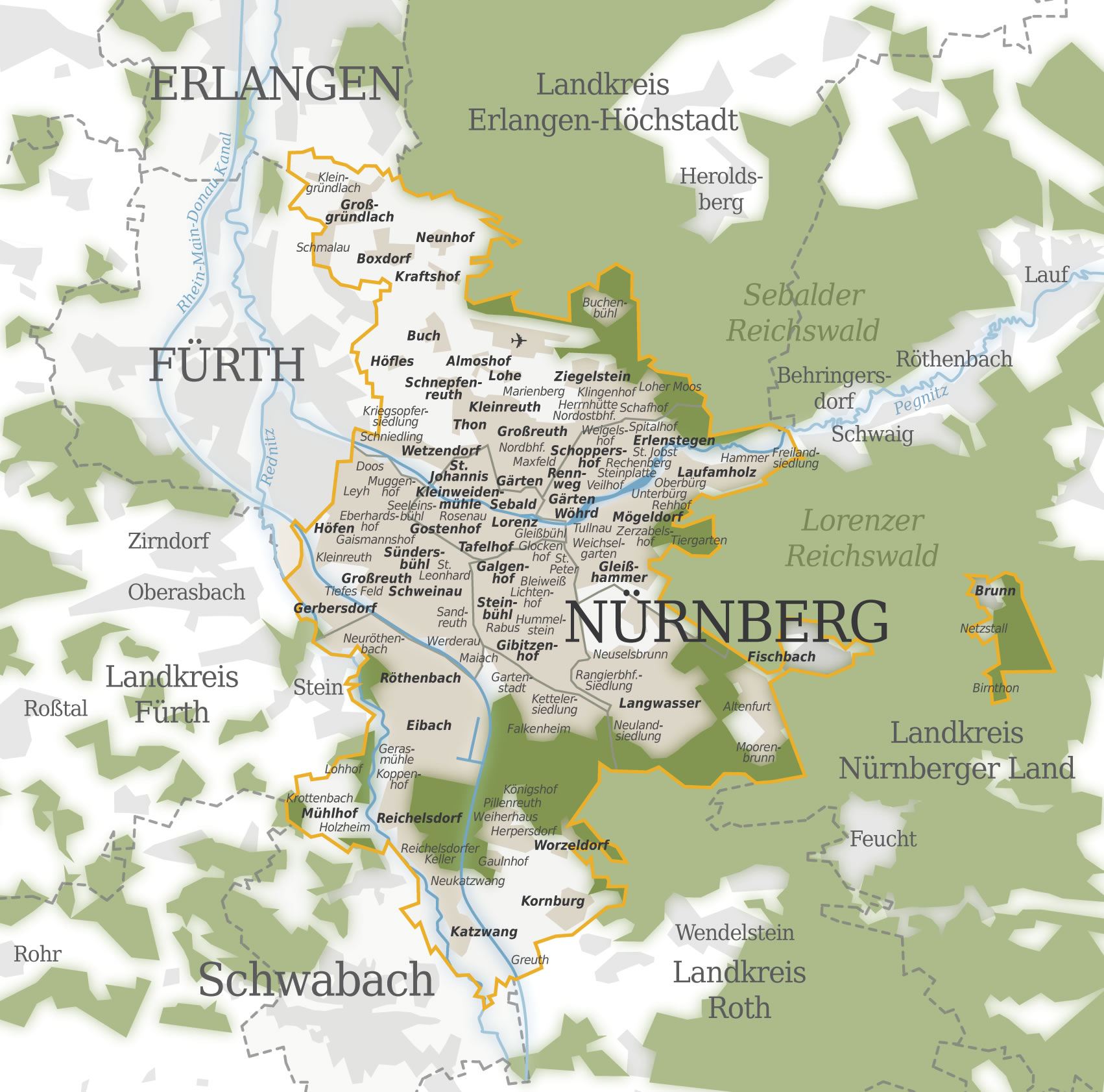 Nuremberg provinz karte