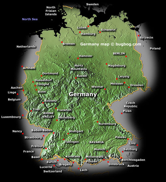 satellit die karte von deutschland