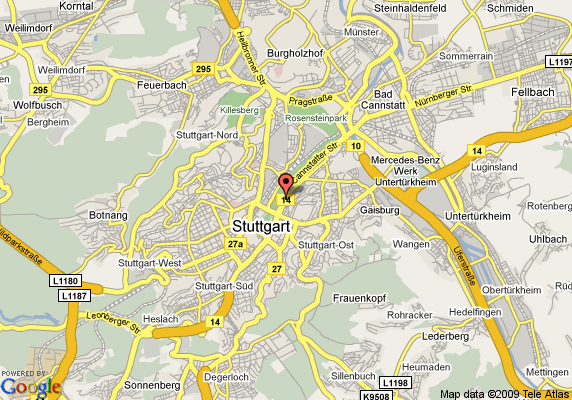 Stuttgart hotels karte