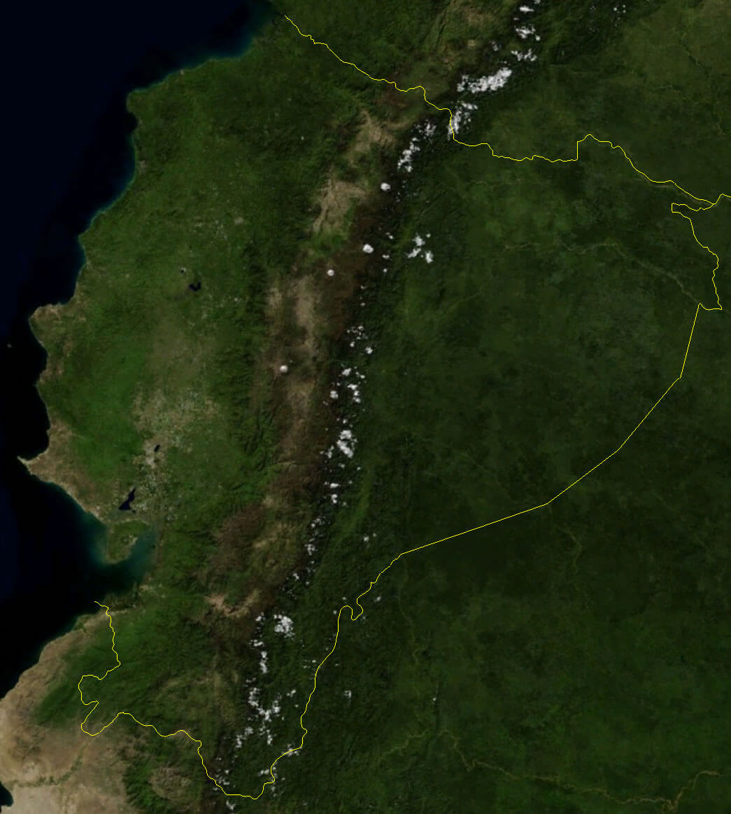 satellit Image von Ecuador