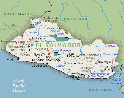 El Salvador karte stadte
