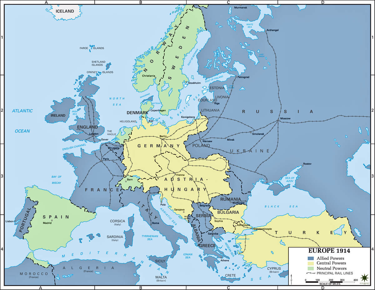 europa karte 1914