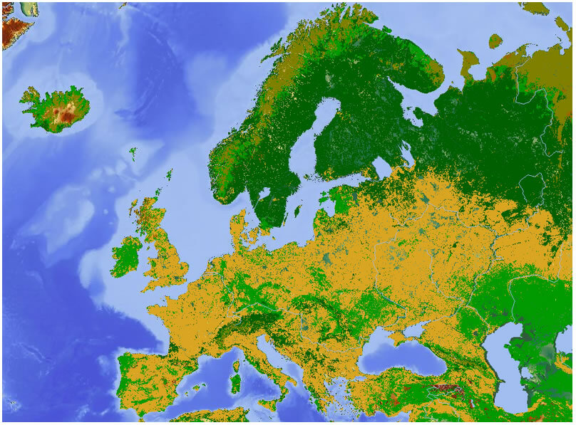 europa land verwendung karte