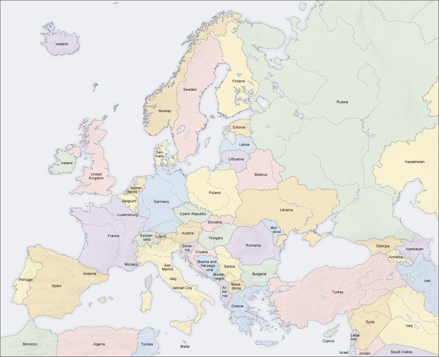 europa lander karte