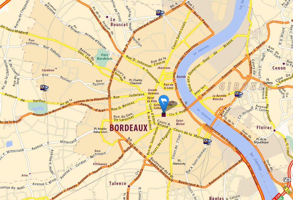 Bordeaux karte