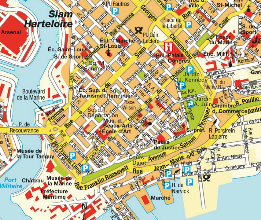 Brest stadt center karte