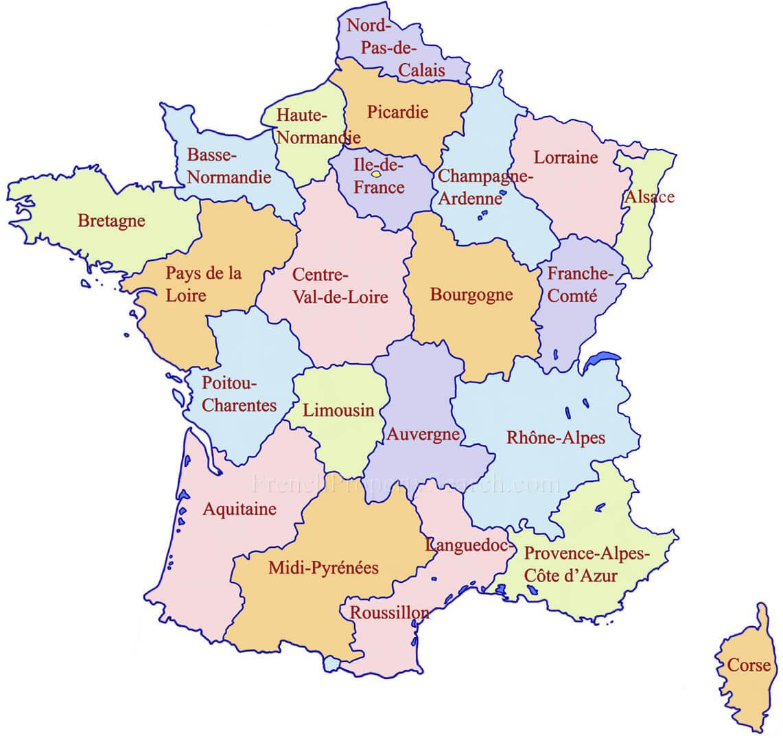 frankreich cantons regionen karte