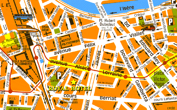 Grenoble street karte
