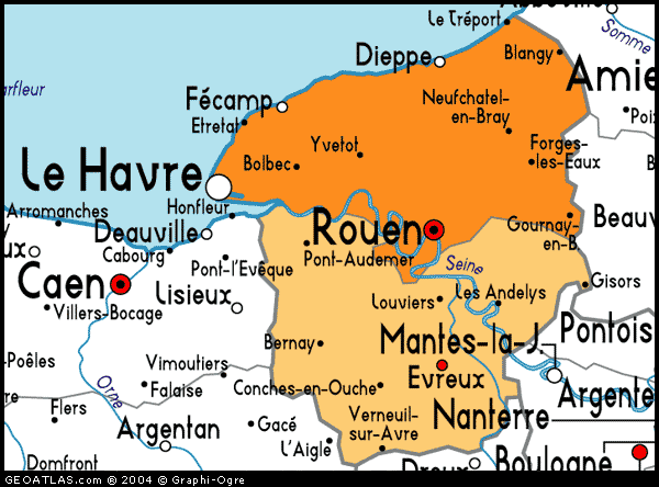 Haute Normandie Le Havre karte