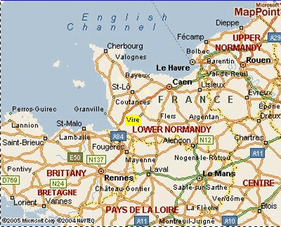 Le Havre regionen karte