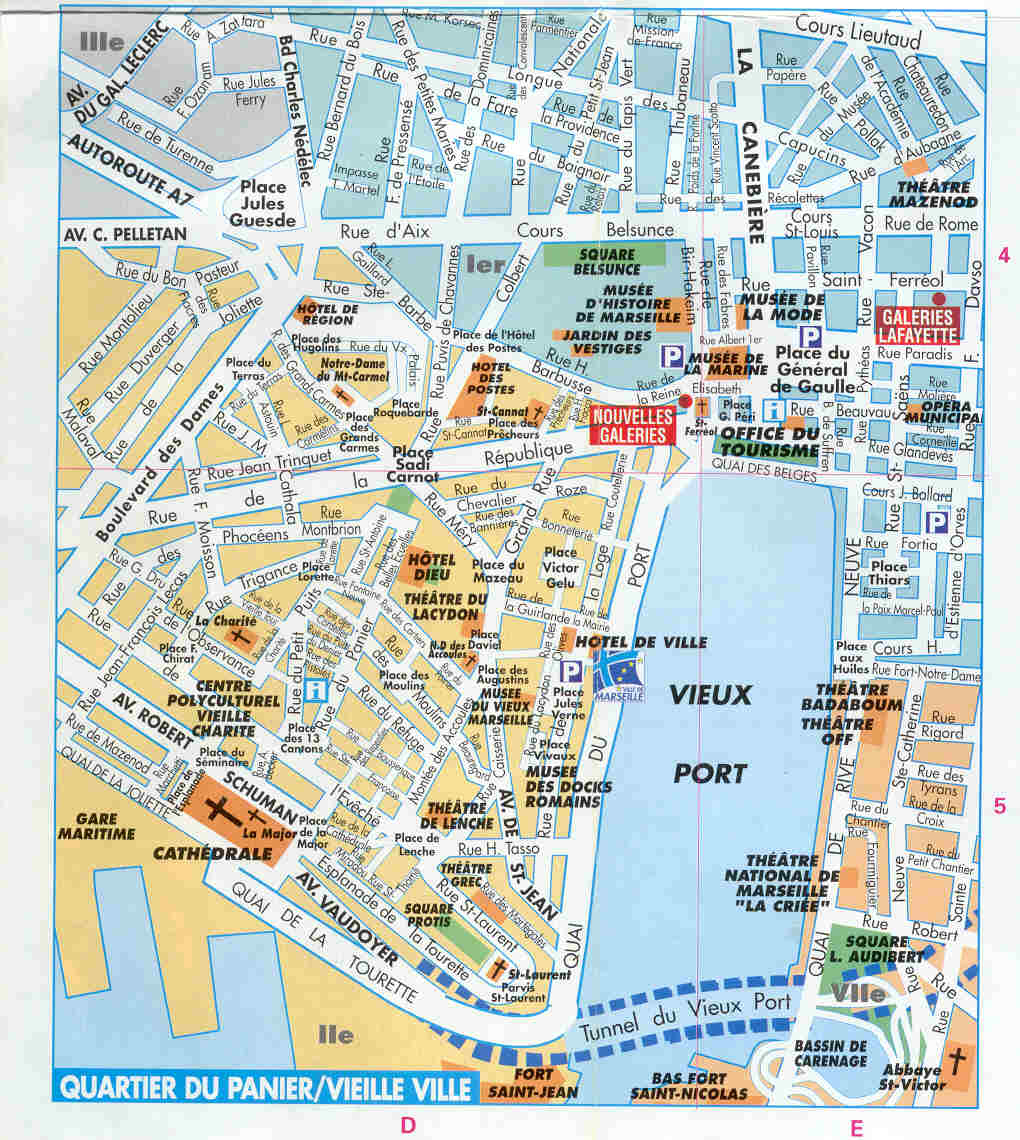 Marseille stadt karte
