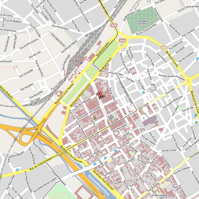 Reims stadt center karte