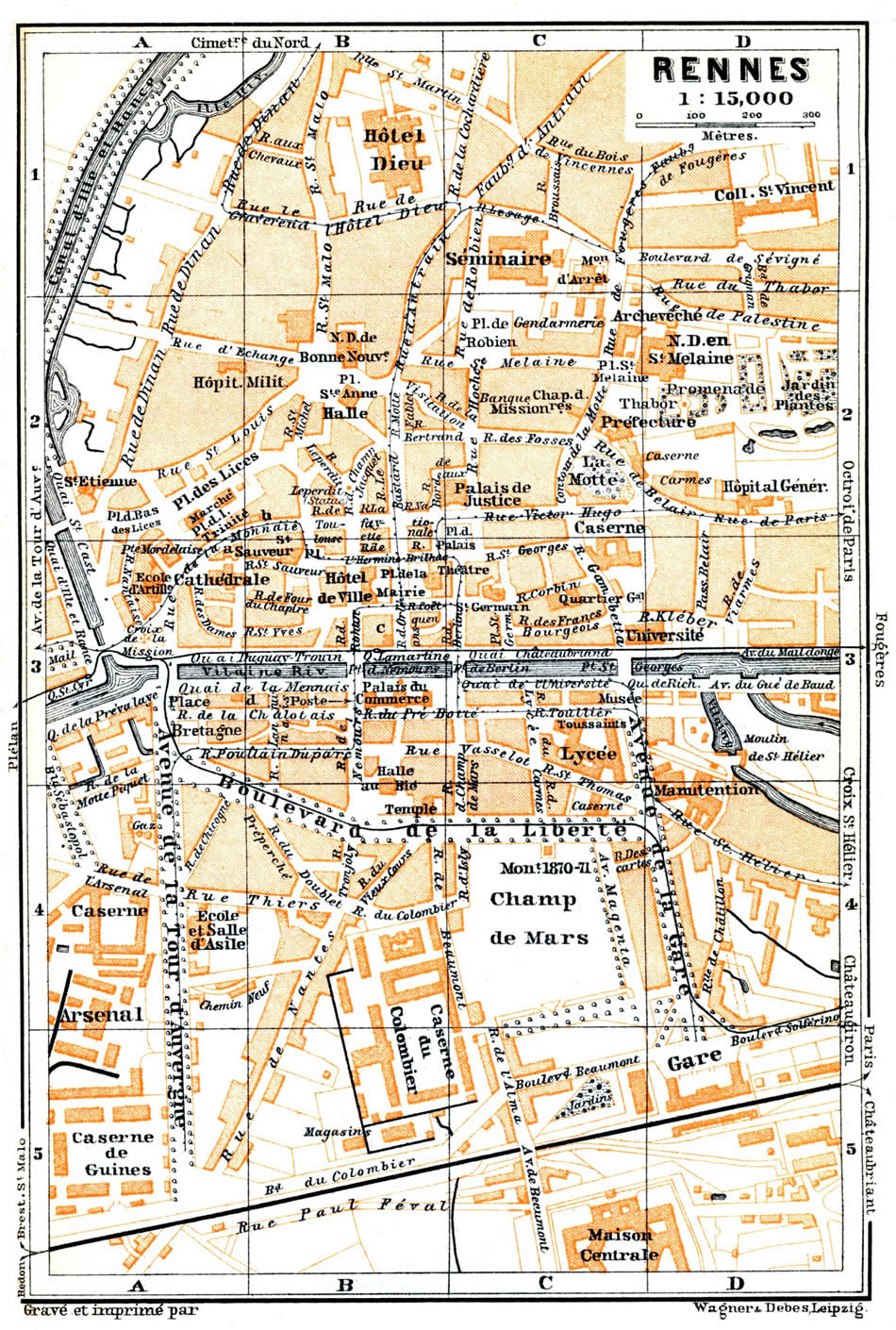 Rennes karte 1899