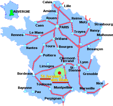 Saint Etienne frankreich karte