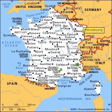 frankreich Strasbourg karte