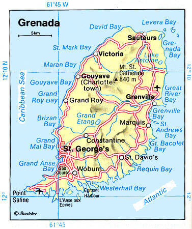 Grenada strase Map