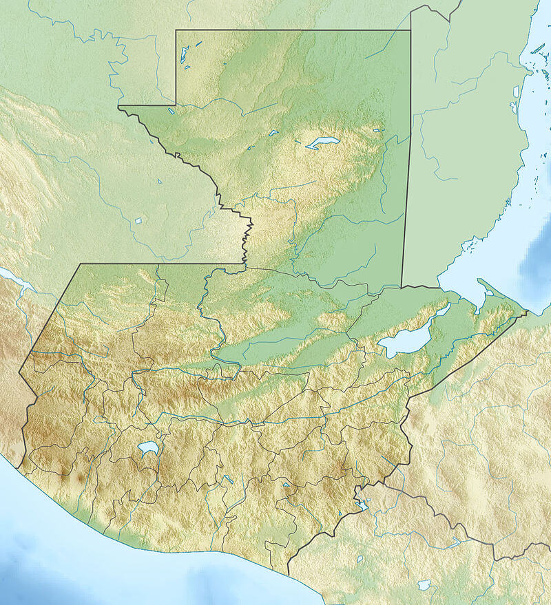 physikalisch karte von guatemala stadte.